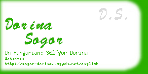 dorina sogor business card